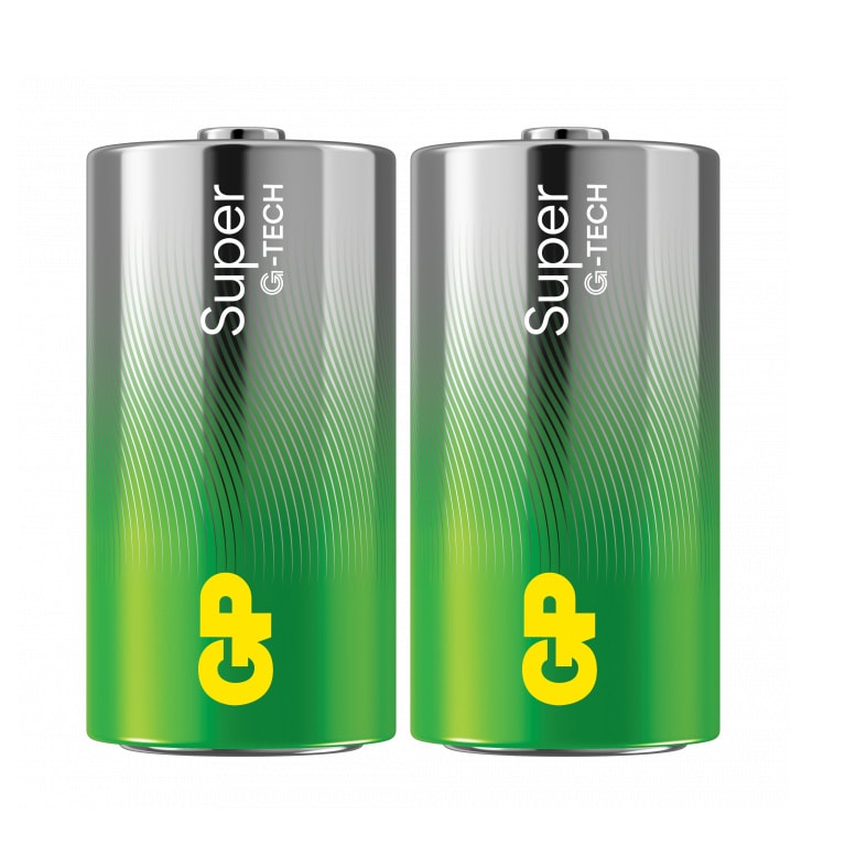 GP Super Alkaline C-battery, 14A/LR14, 2-pac