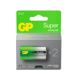 GP Super Alkaline D-battery, 13A/LR20, 2-pac