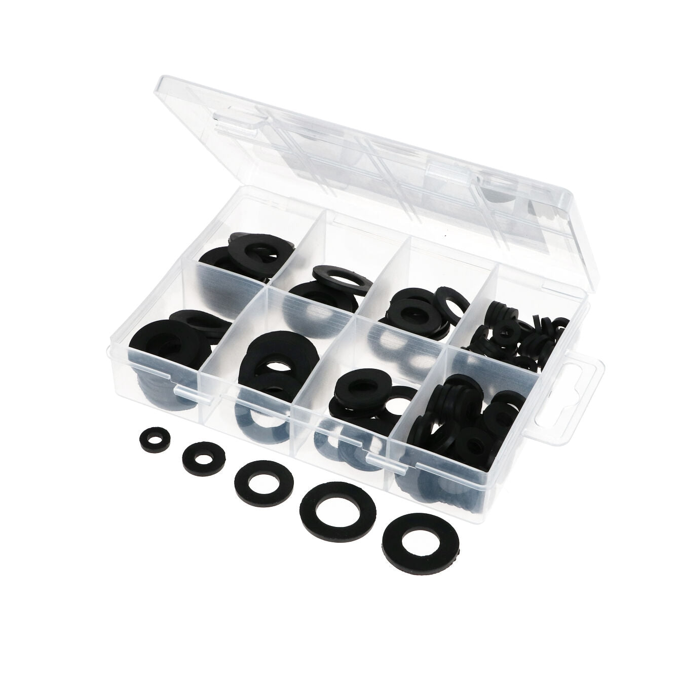 Assortment box with rubber washers 120pcs