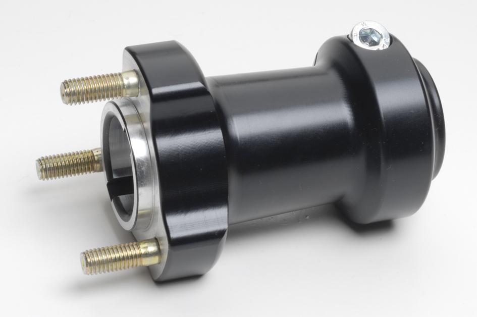 Rear hub 30mm x 95 black 6-8 Aluminium