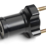 Front wheel hub (17mm) 75mm black Aluminium