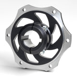Brake disc hub, black, 30mm 6-8mm key