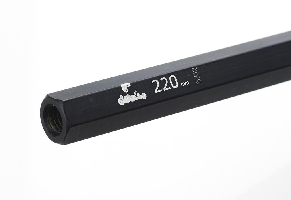Tie rod 220mm black hexagonal