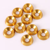 Försänkt Aluminiumbricka 6x18mm Guld 10-Pack