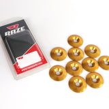 Aluminium Washer Countersunk 8x34mm Gold 10-Pack