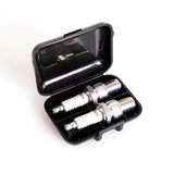 Storage box for two spark plugs