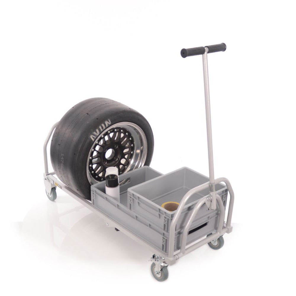 Large folding pit trolley