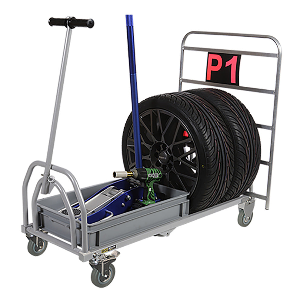 Large folding pit trolley