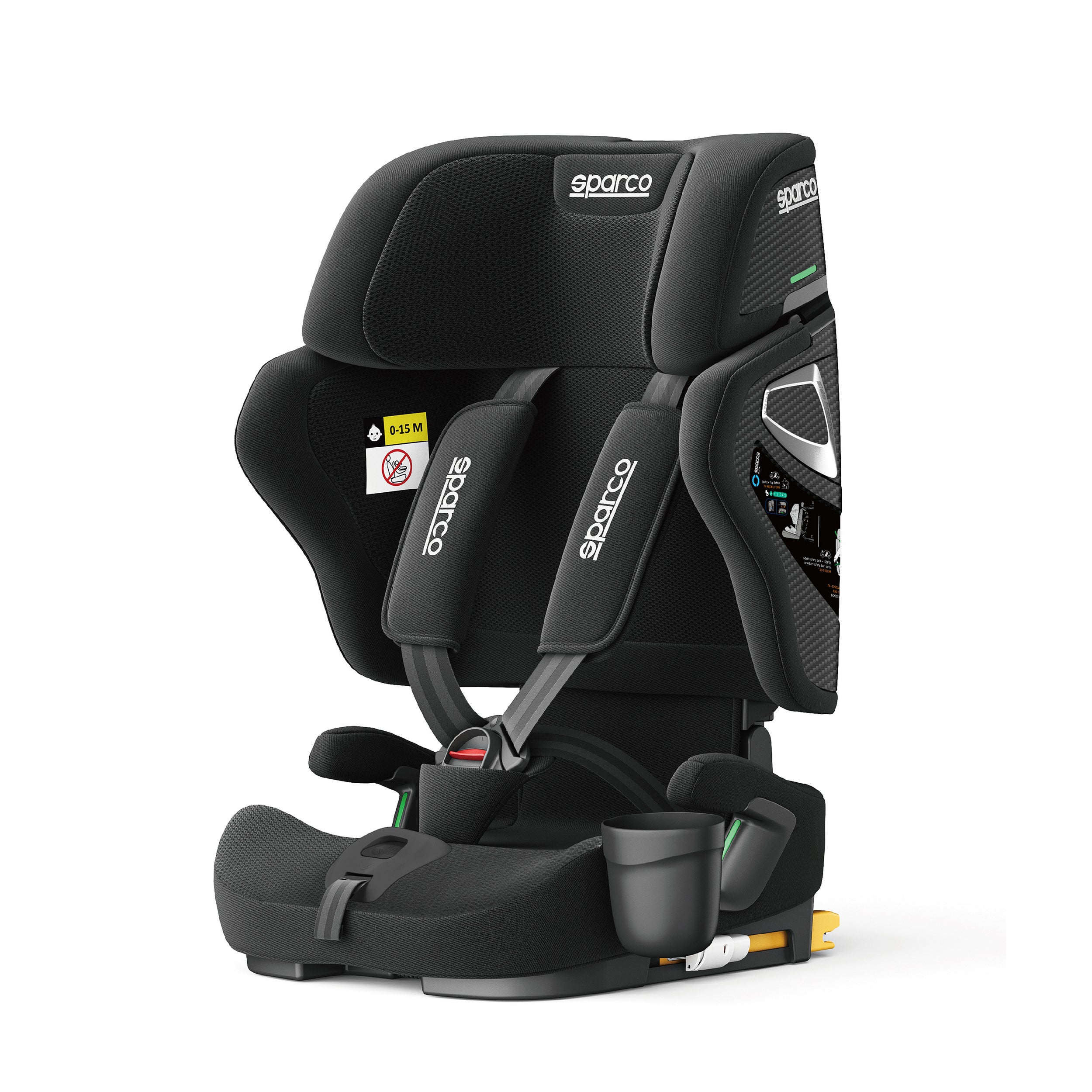 Bilbarnstol Sparco SK8000I (ECE R129/03 - 76-150cm) Svart