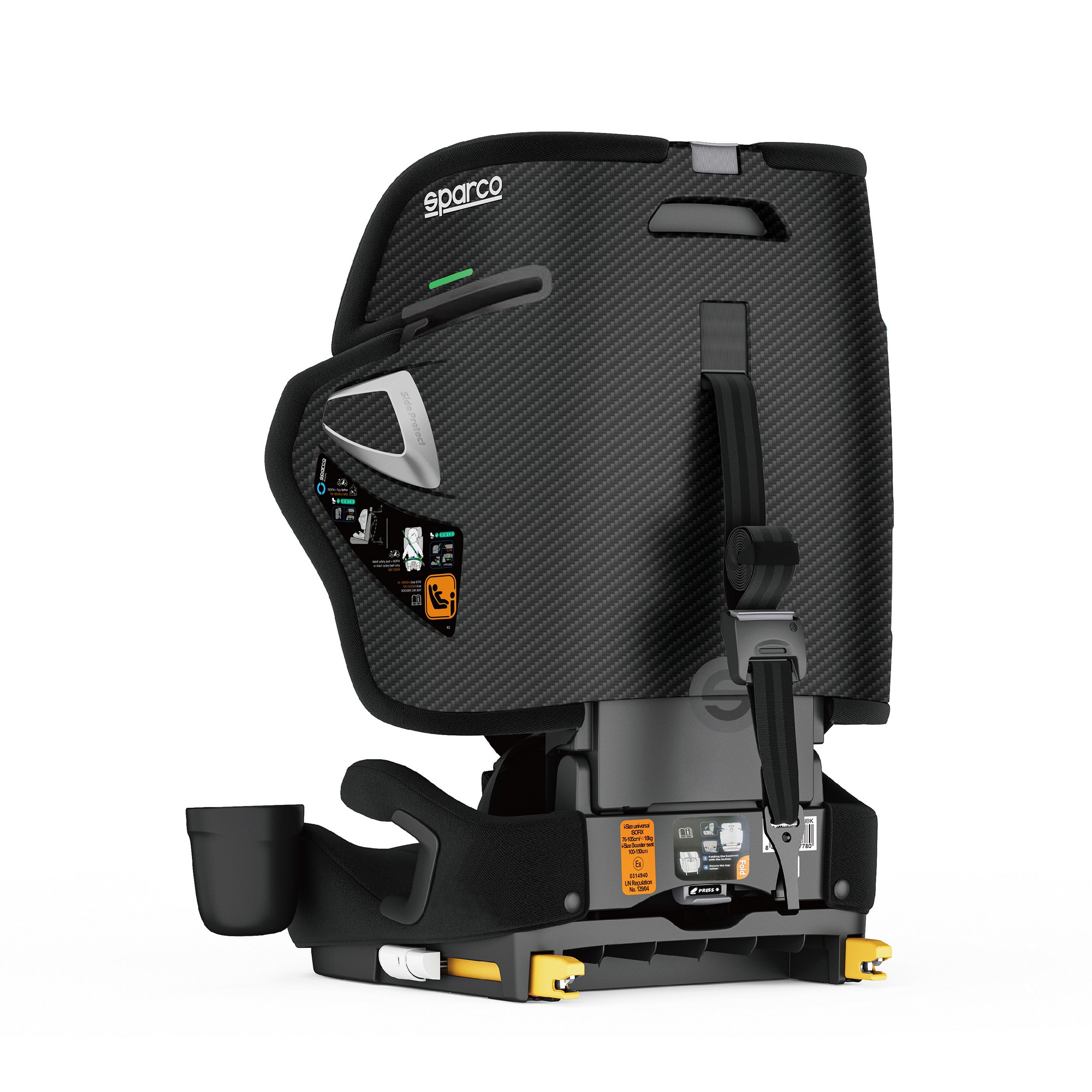 Bilbarnstol Sparco SK8000I (ECE R129/03 - 76-150cm) Svart