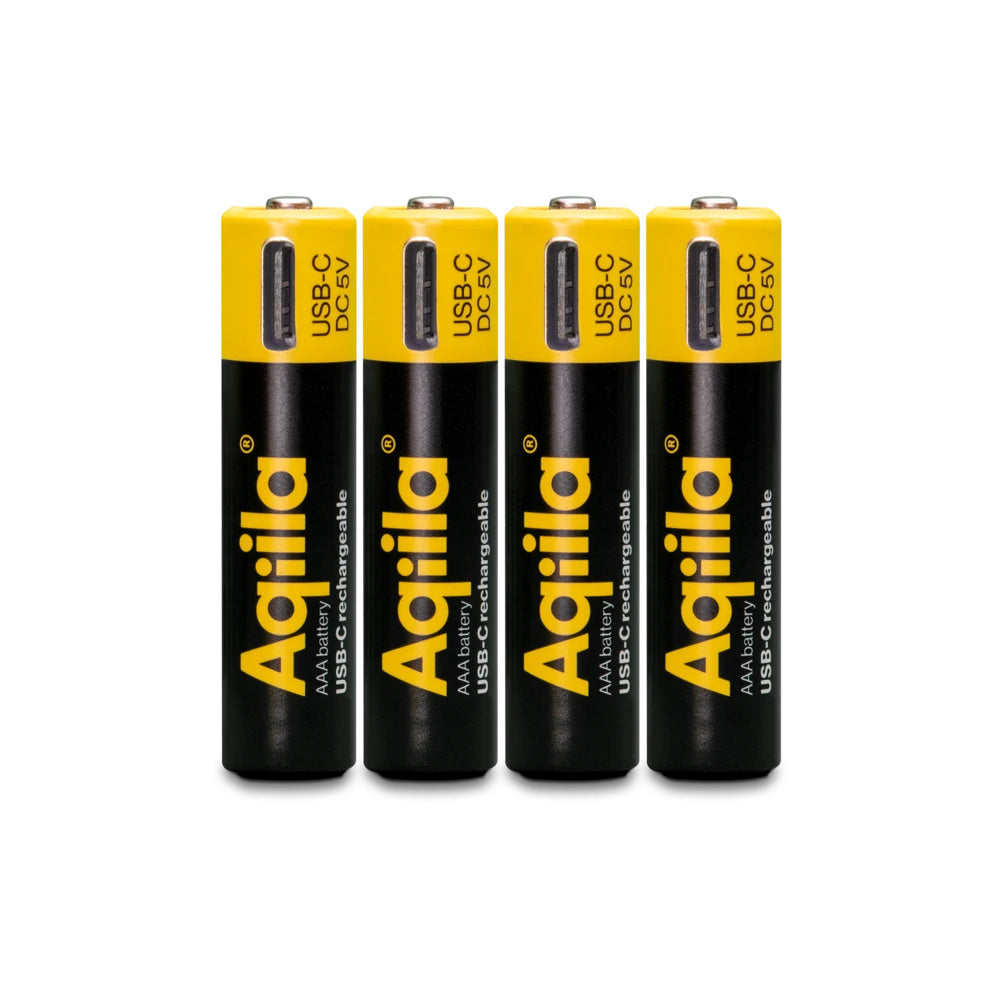 Aqiila Rechargeable USB-C Lithium battery AAA 1.5V 4-pack