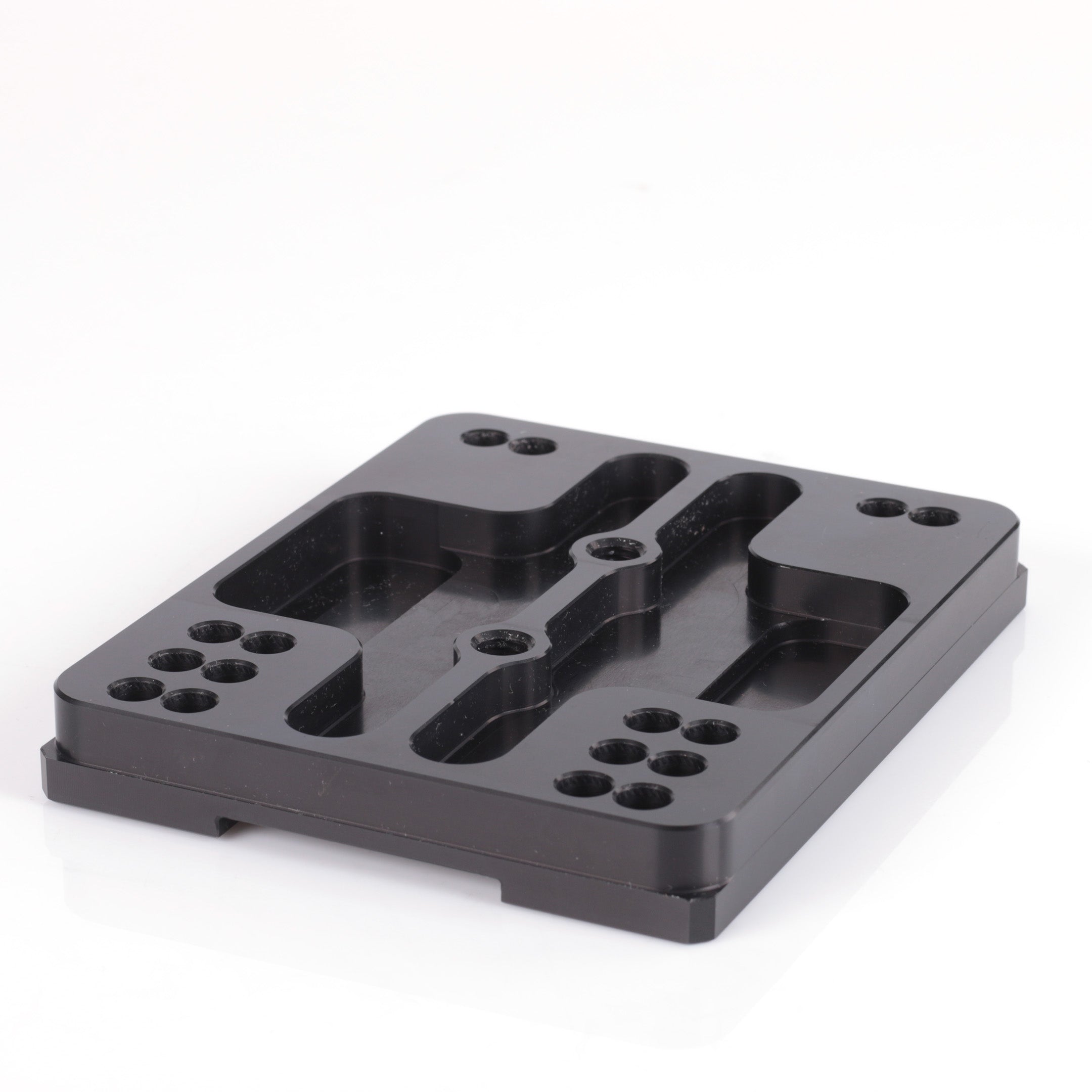 Flat Engine plate adjustable engine mount Aluminium Black