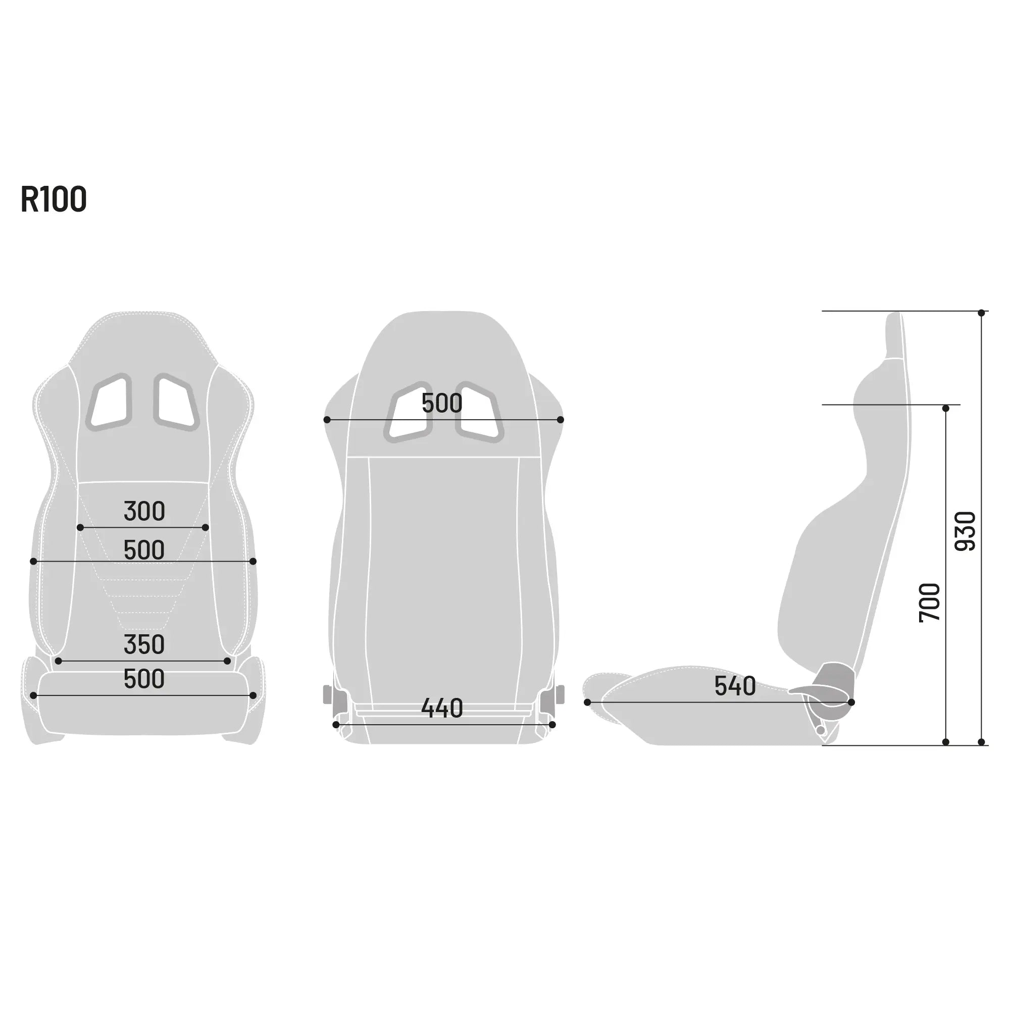 Car Seat Sparco R100 Black