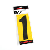 Racing Numbers Karting Black Yellow back