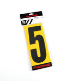 Racing Numbers Karting Black Yellow back