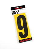 Racing Numbers Karting Black Yellow back