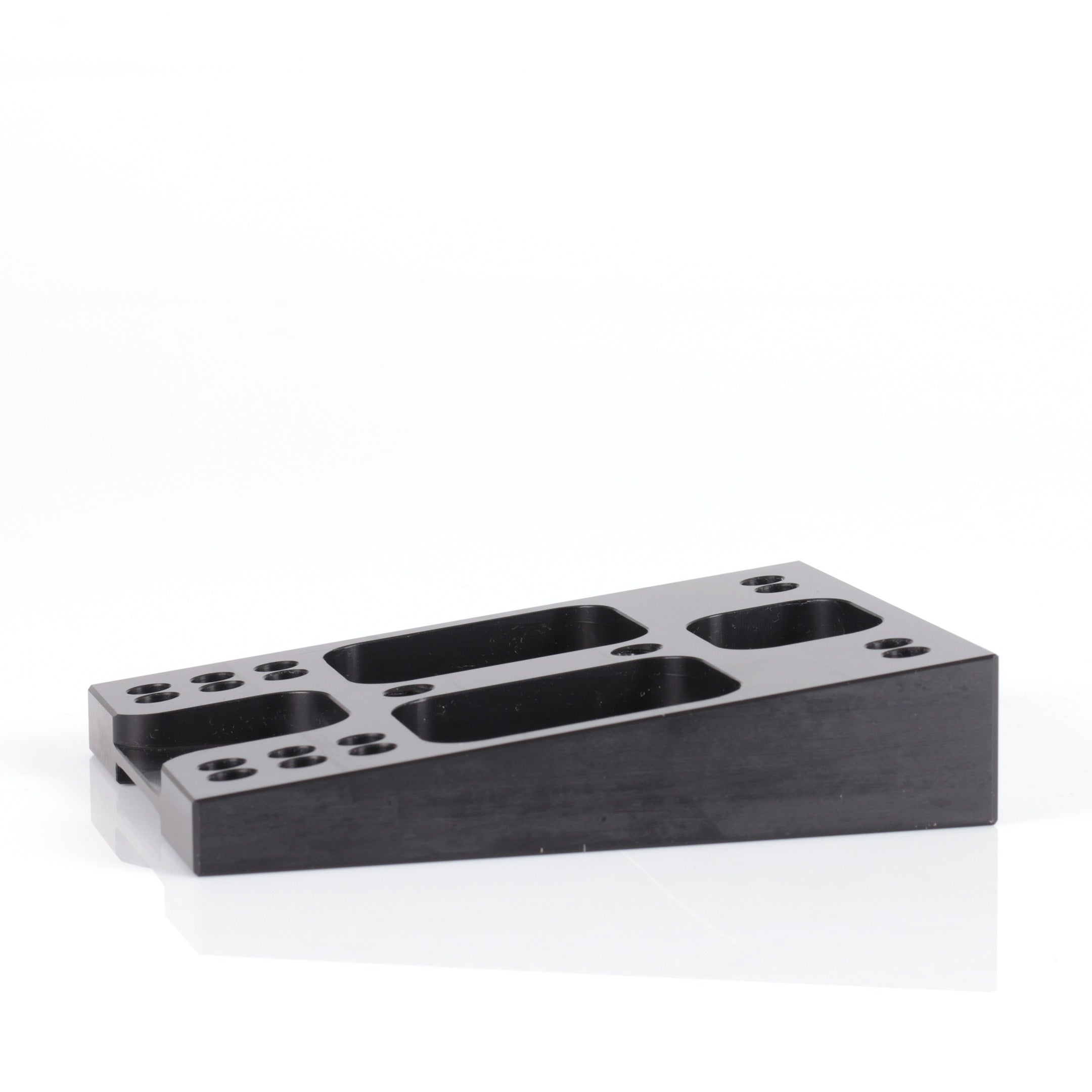 Engine mounting plate adjustable mount aluminium Black