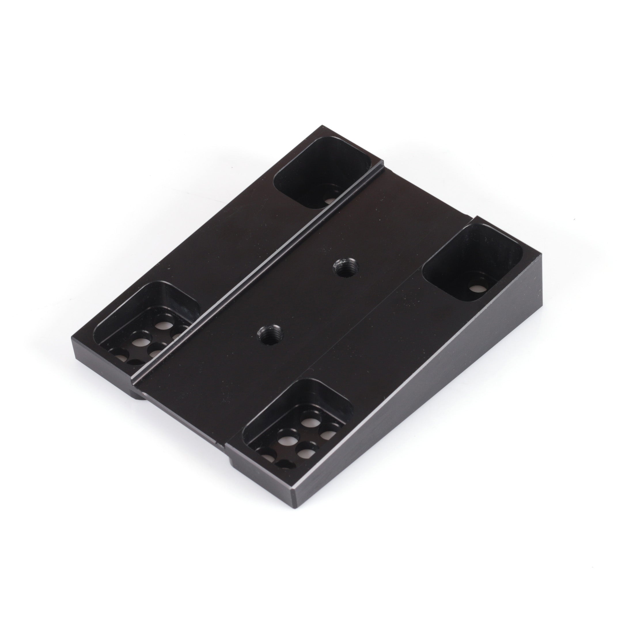 Engine mounting plate adjustable mount aluminium Black