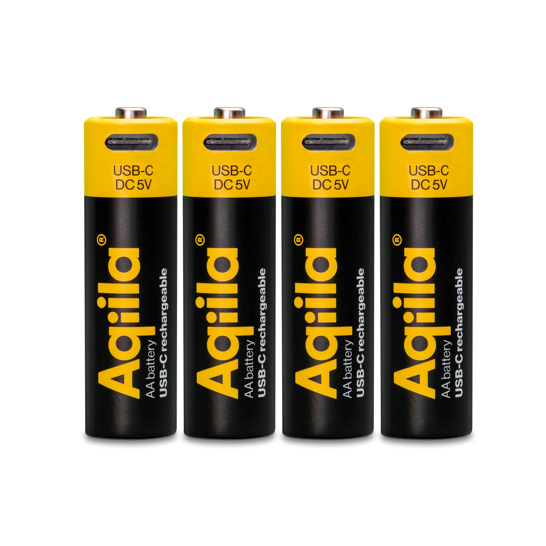 Aqiila Rechargeable USB-C Lithium battery AA 1.5V 4-pack