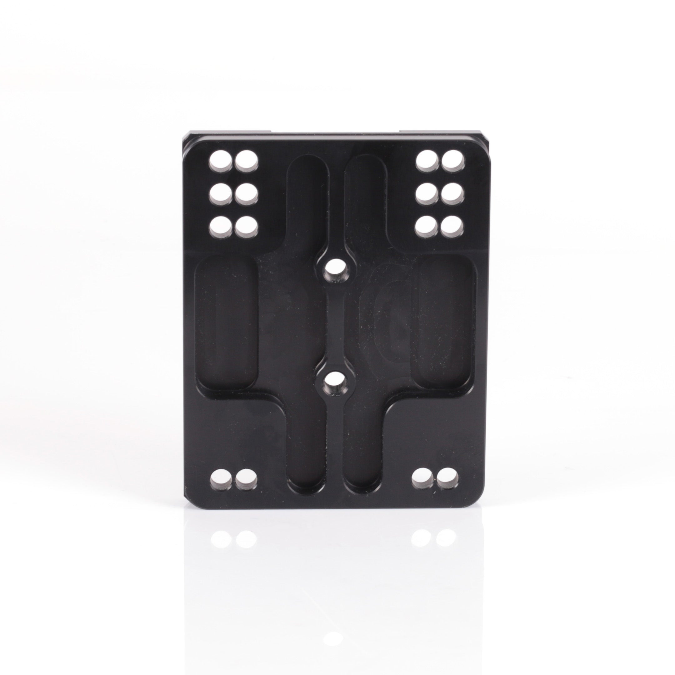 Flat Engine plate adjustable engine mount Aluminium Black