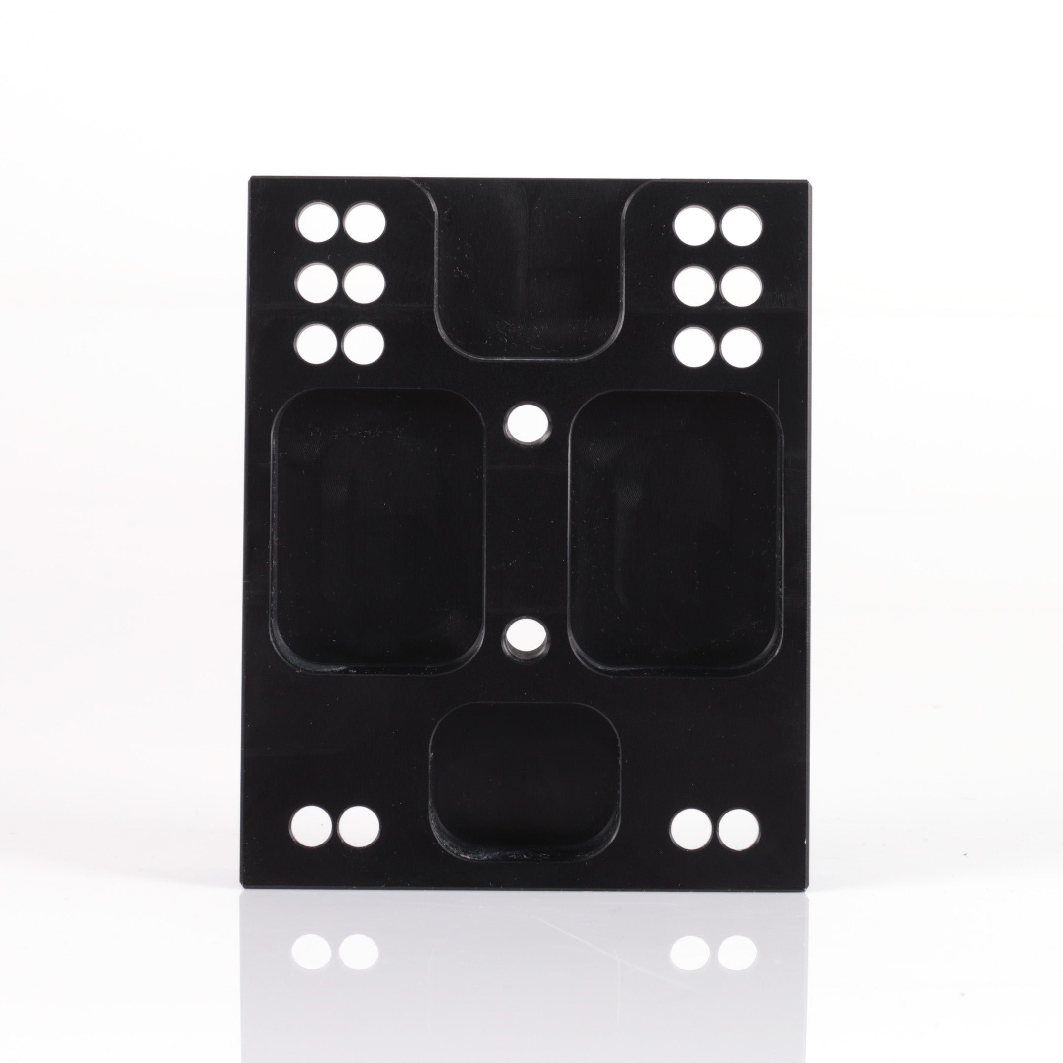 Engine mounting plate adjustable mount aluminium Black