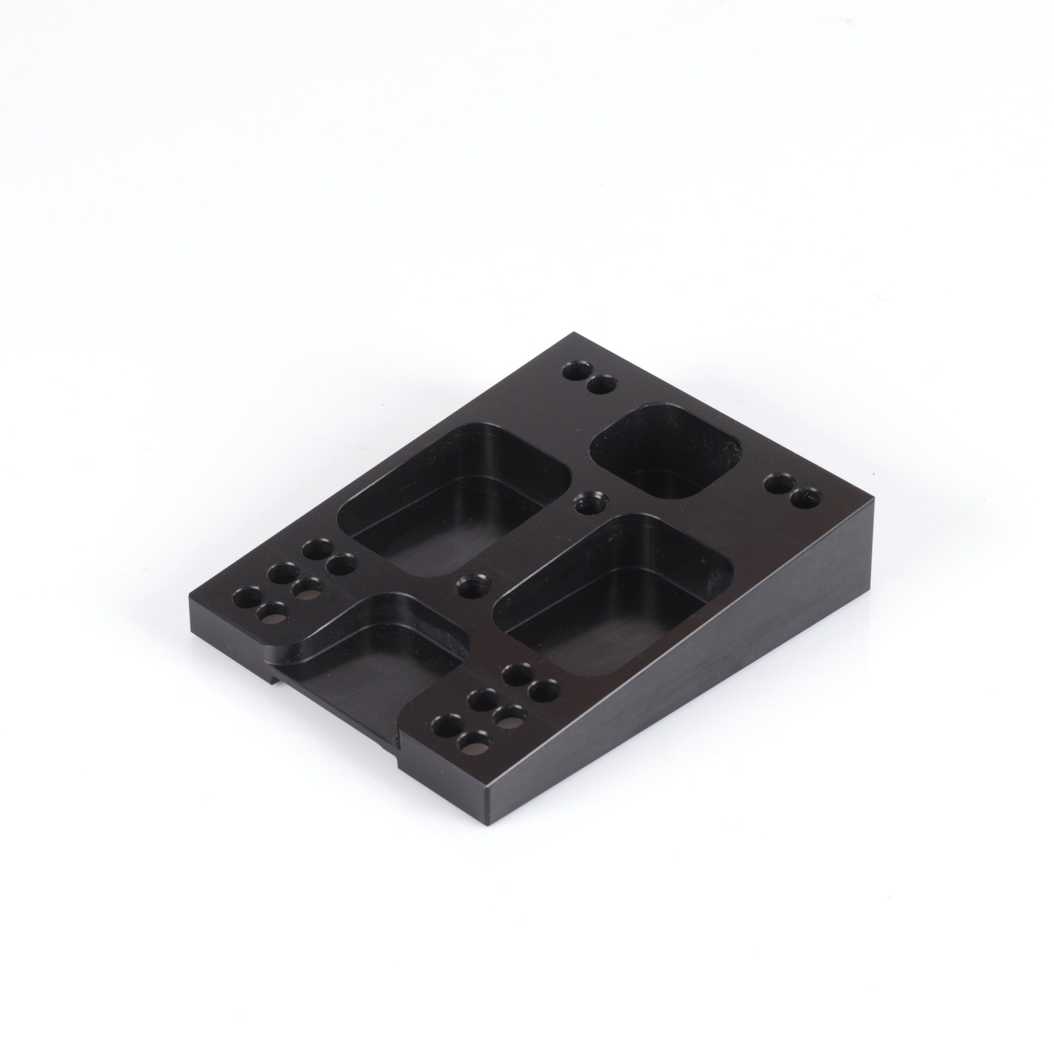 Engine mounting plate adjustable mount aluminium Black